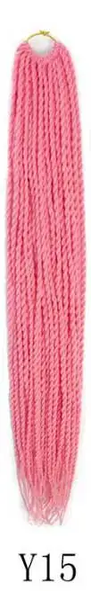 Qphair Ombre Сенегальские вьющиеся волосы крючком косы 24 дюйма 30 корней/упаковка синтетические плетеные волосы для женщин черные кроличьи волосы - Цвет: y15