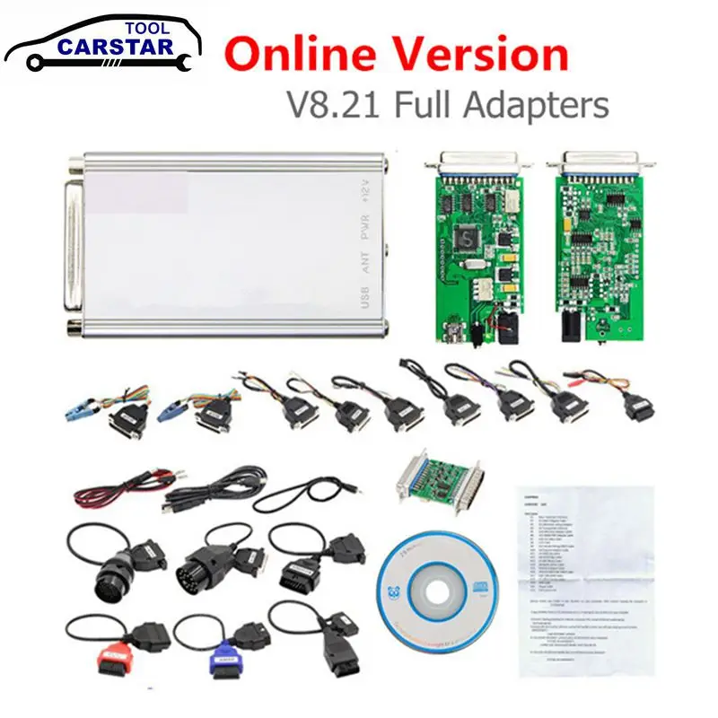 Профессиональный адаптер Carprog V8.21/V10.93 полный V8.21 с брелоком для радио/приборной