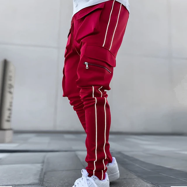 Men's Casual Joggers Chic Match Side Striped Sports Pants - Temu