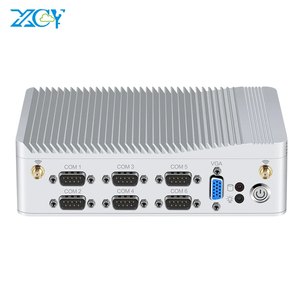 

XCY X39G Intel Celeron J1900 Mini PC 6xRS232 8xUSB 2xLAN HDMI VGA WiFi 3G/4G LTE Fanless Micro Industrial PC Windows Linux