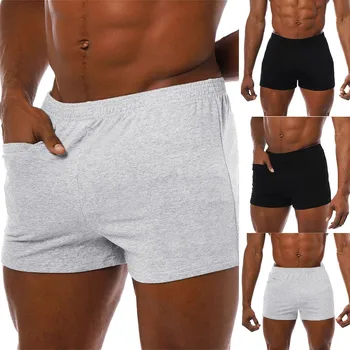 

Men's Casual Elastic Waist Boxer Sports Running Training Shorts Pants Men's Leisure sports boxer running training Pants