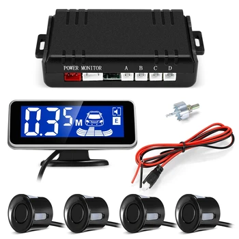 

Car Parking Radar System 4 Ultrasonic Sensors 2.5m Distance Detection LCD Display 360-degree Rotation car accessories XZ-91