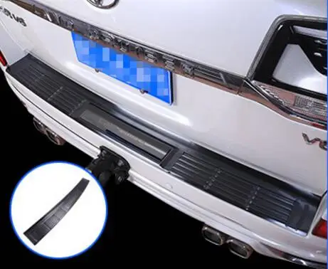 Для Toyota Land Cruiser 2008- аксессуары Автомобильная задняя защитная решетка порог для багажника Защитная панель для автостайлинга - Название цвета: Black Mark