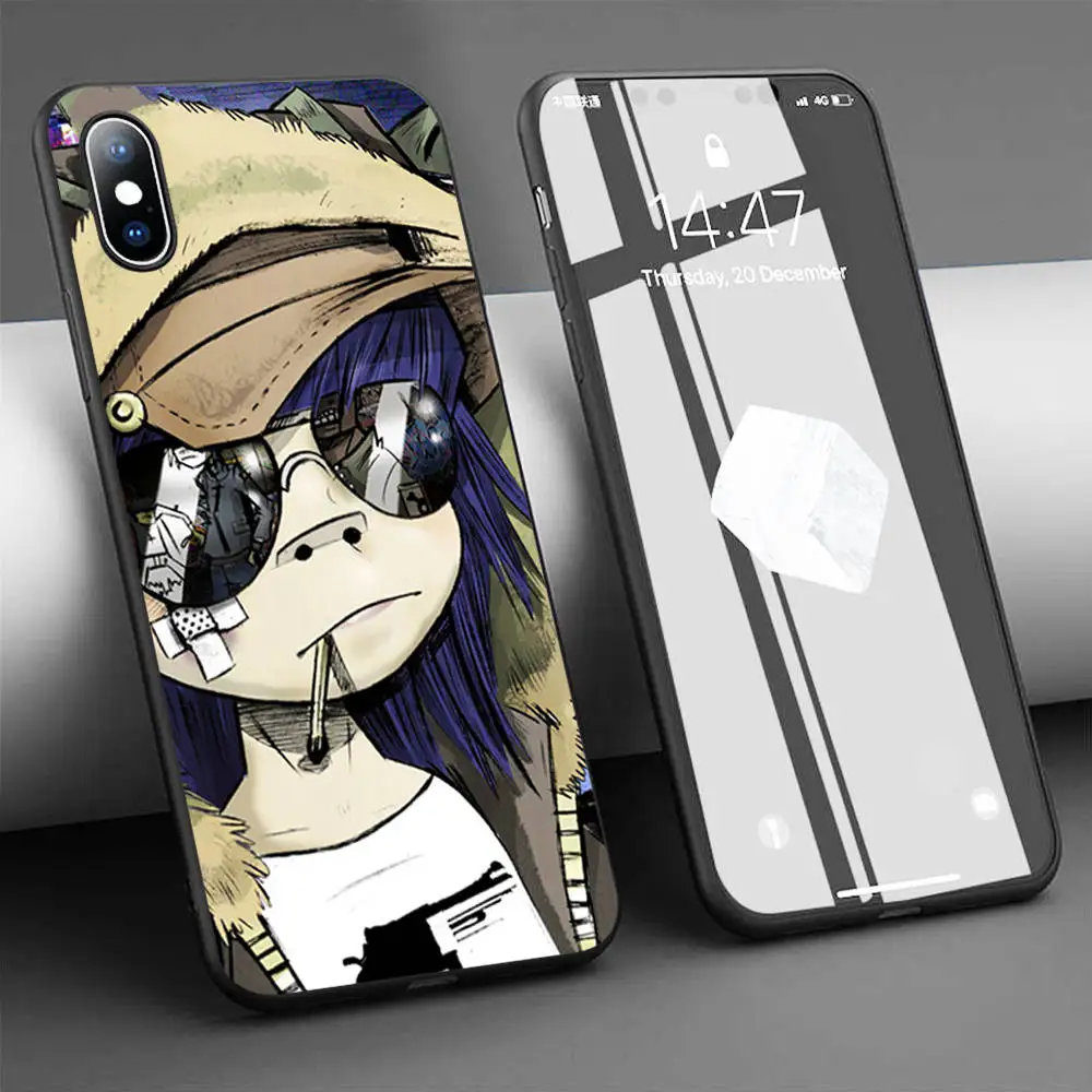 Мягкий силиконовый чехол Gorillaz для телефона iPhone 11 Pro Max X 5S 6 6S XR XS 7 8 Plus | Мобильные
