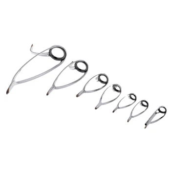

7pcs 3.4mm-15mm Fishing Rod Guides Tips Replacement Kit Spinning Rod Guides