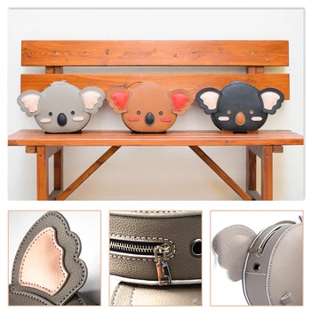 

Hand-woven bag diy material bag homemade single shoulder messenger double shoulder new mini cute small koala animal pattern