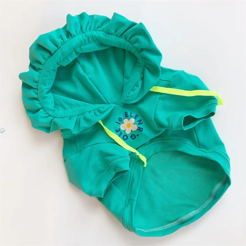 Pets Dogs Products Fashion Cute Sunflower Pattern Hoodies For Small Puppy Dogs Chihuahua Maltese French Bulldog