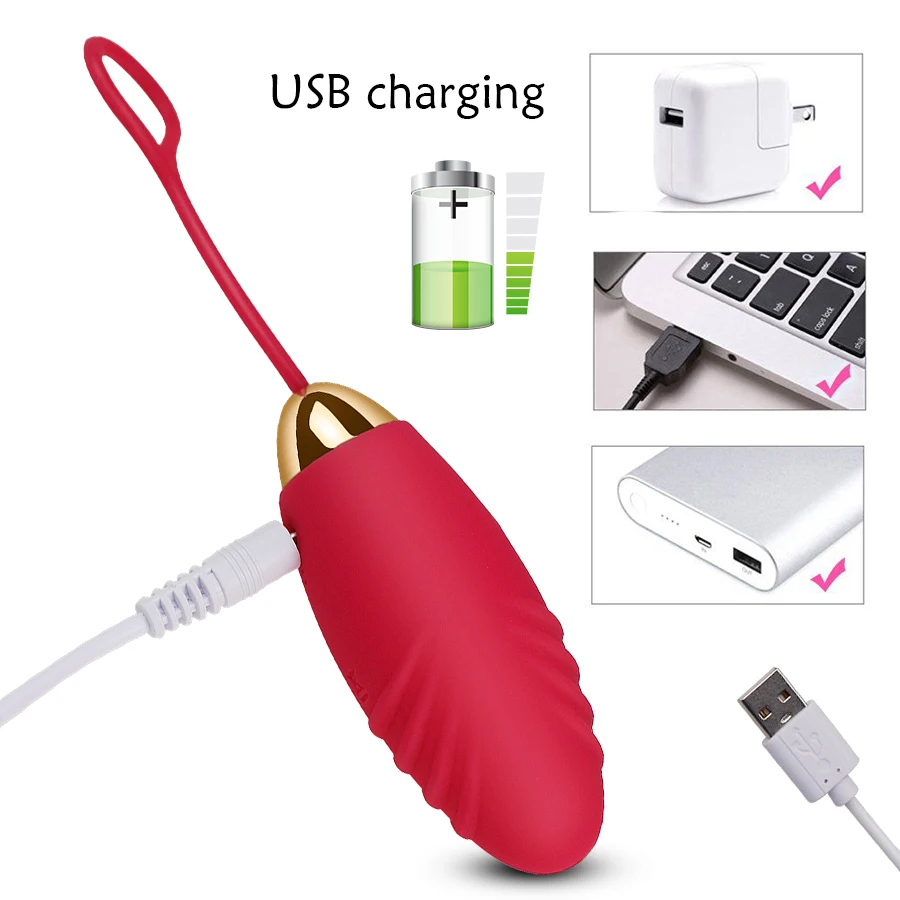10 speed Silicone Bullet Egg Vibrators for Women Wireless Remote Control Vibrating USB Rechargeable Massage Ball Adult Sex Toys