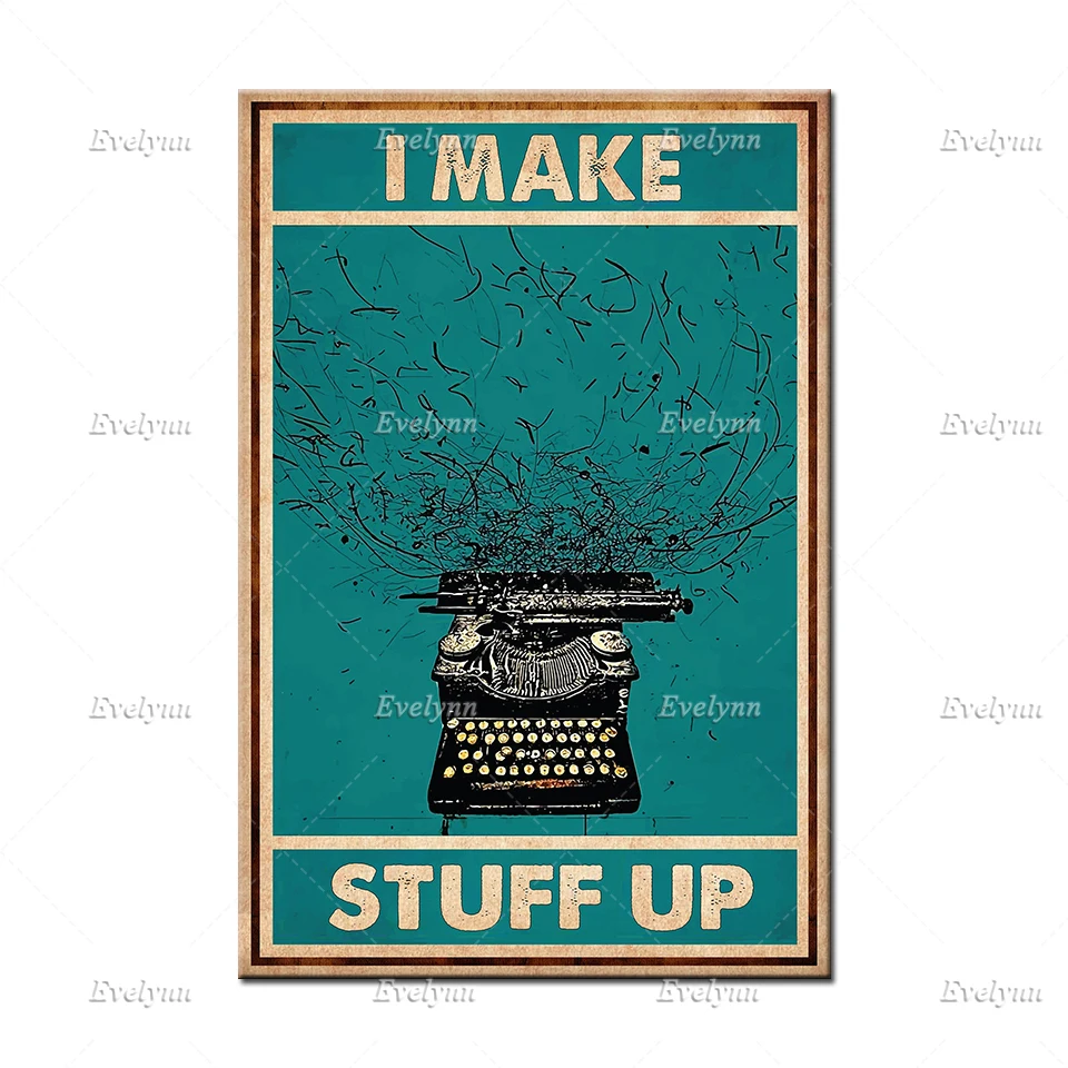 Writer Gifts Writing Write' Poster, picture, metal print, paint by