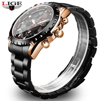 

Relogio Masculino LIGE Leads Brand Fashion Upscale Men's Watches Men Sport Waterproof Quartz Watch Man Creative Military Clock
