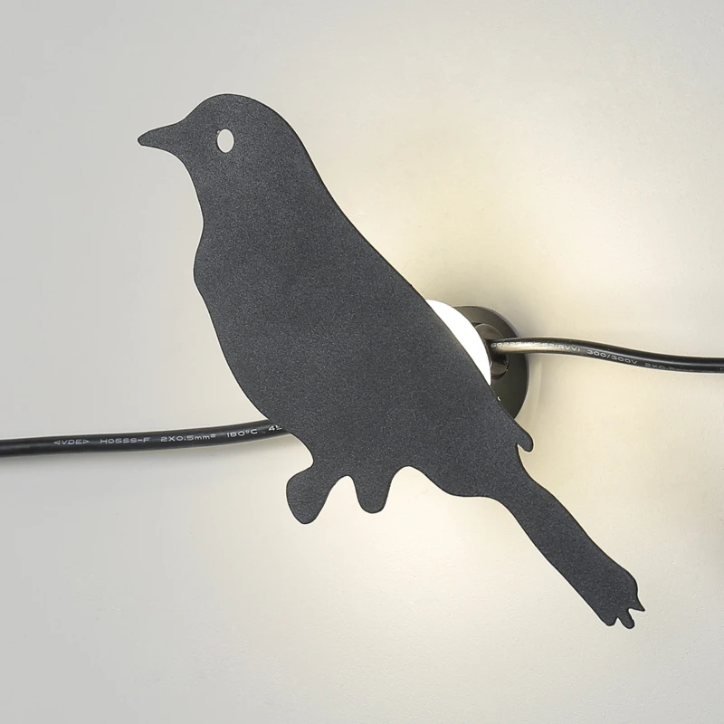 Современная светодиодная настенная лампа Bird line для ванной детской комнаты