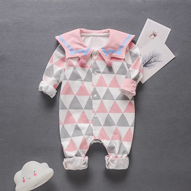 Infant Baby Boys Girls Rompers Baby Girl Clothes Long Sleeve Cute Climbing Clothes Cotton Jumpsuit Newborn Onesie Outfits Pajama