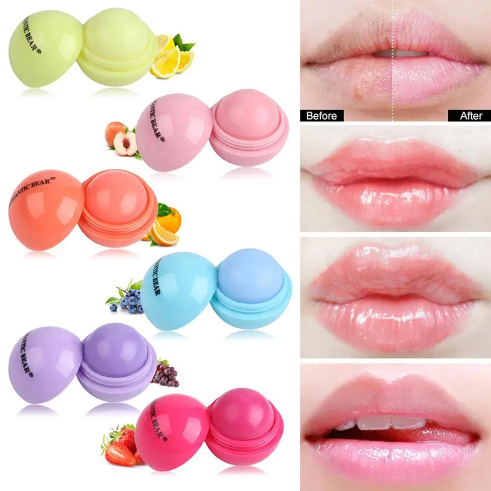 

6 Colors Round Ball Lip Cream Balm Long Lasting Nourishing Moisturizing Lipstick Long Lasting Waterproof Moisturizing Fruit