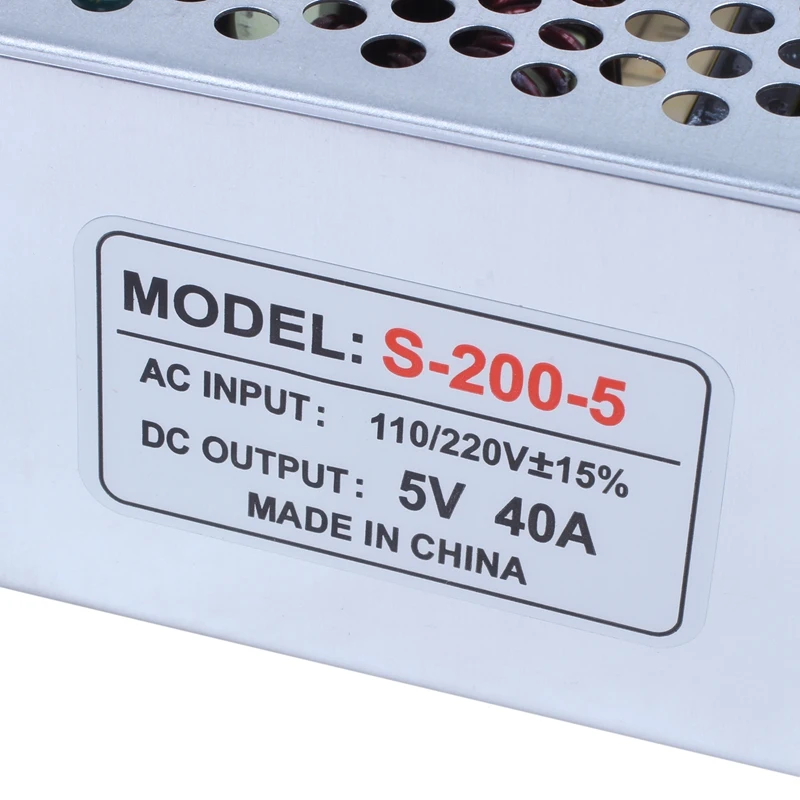 Импульсный источник питания для светодиодной ленты светильник 200W 176-242V DC 5V 40A