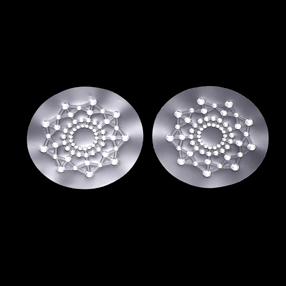 

1 Pair Self Adhesive Sexy Products Nipple Cover Stickers Chest Pastie Breast Bras Rhinestone Nipple Accessories Padding