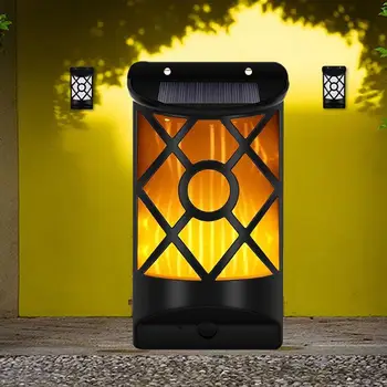 

Fire Light Solar Wall Lights 2835SMD Flame Effect Lamp Home Light-Controlled Decoration Creative Outdoor Fashion