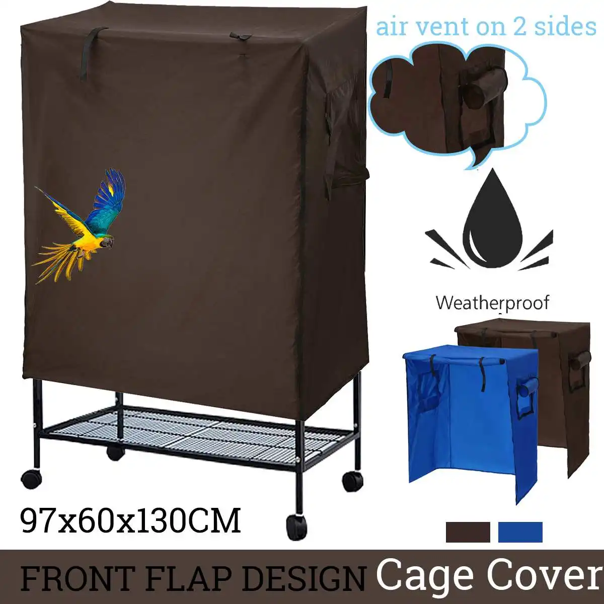 97x60x130CM Universal sunshade Bird Cage Cover Breathable dustproof Parrot Nests Light proof Supplies | Дом и сад