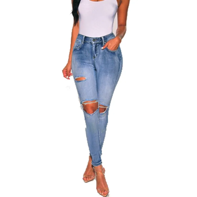 Newest Denim Skinny Pants Jeans Women Fashion Sexy Skinny Slim Long Trousers Stretch Hips Jeans Pants Pencil Trousers Ladies