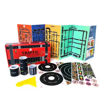 

Play Road Tape for Toy Car & Train DIY Straight Curve Track Traffic Signs Sticker – Kids Gifts