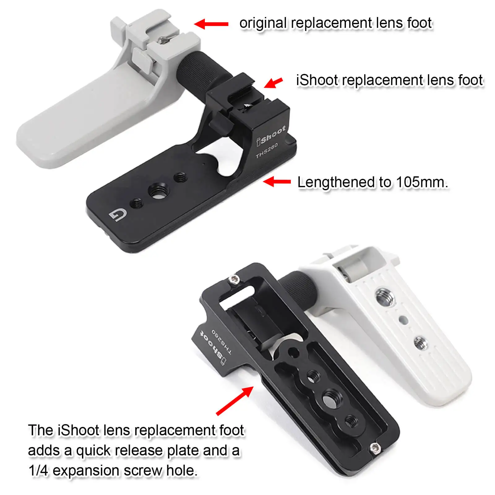  Arca Type Lens Collar Replacement Base Tripod Mount Rings Foot Stand for Sony FE 200-600mm f/5.6-6.