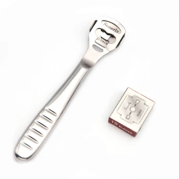 

Hot Sale Stainless Steel Pedicure Tool Set Foot Care Callus Remover Hard Dead Skin Cutter Shaver Pedicure Knife+ Blade Set