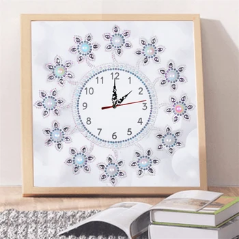 

New 35x35cm Diamond Painting Wall Clock Partial Multi-Shape Diamond Painting Cross Stitch DIY Home Decor