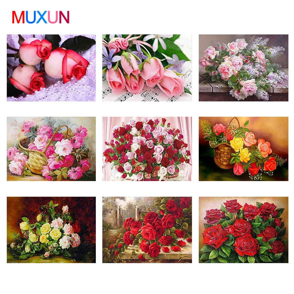 

Diamond Mosaic Full Display Rhinestones Pictures Diamond Painting Rose Diamond Embroidery Flowers Hobbies And Crafts Gift Jq267