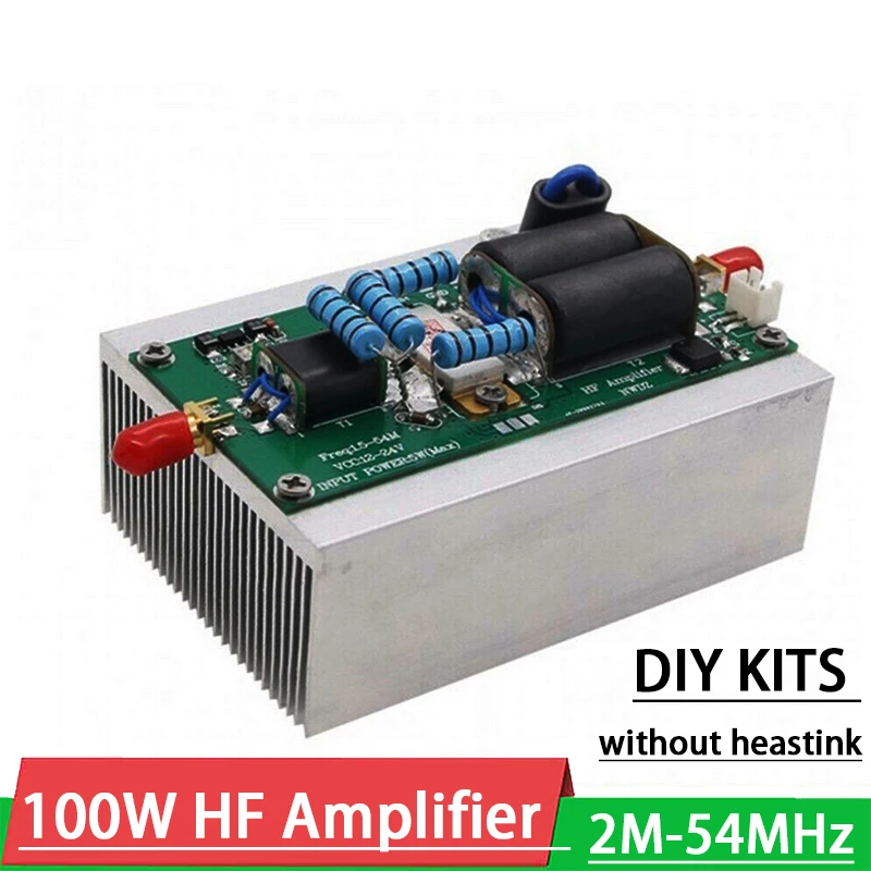 100W linear HF Shortwave RF Power Amplifier 254MHz DIY For YAESU FT817 KX3 13.56MHz CW AM FM