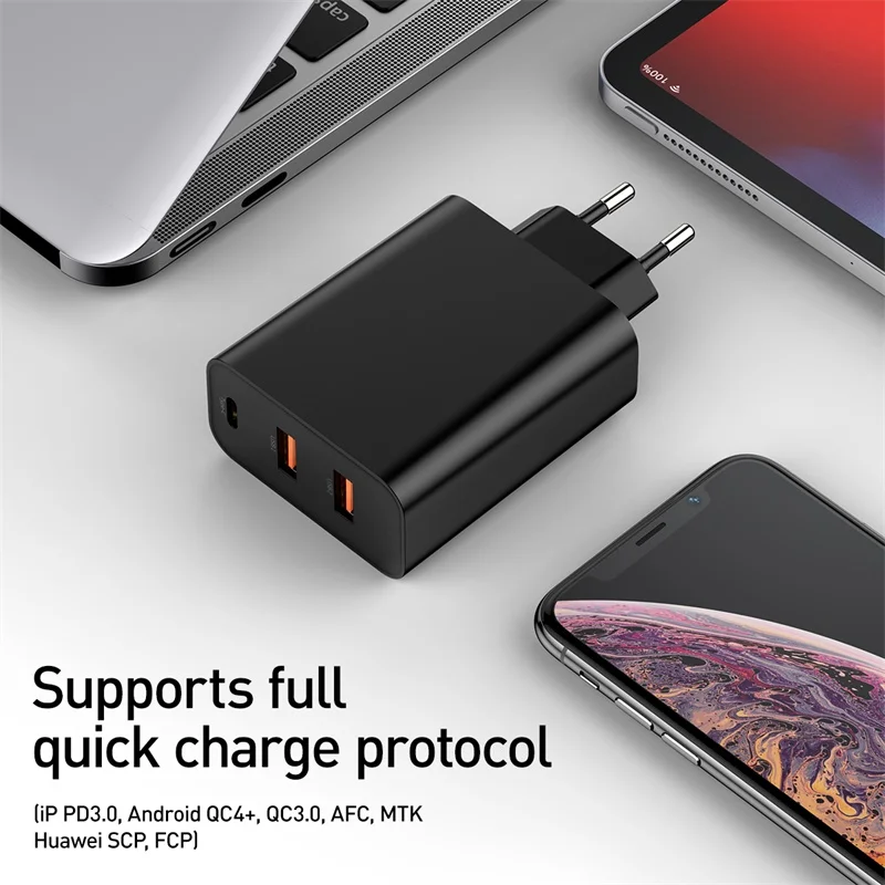 Pаспродажа Baseus Quick Charge 4,0 3,0 Мульти font b USB b font зарядное устройство для iPhone 11 Pro Max Xiaomi samsung huawei QC4.0 3,0 PD Быстрая зарядка для мобильных телефонов