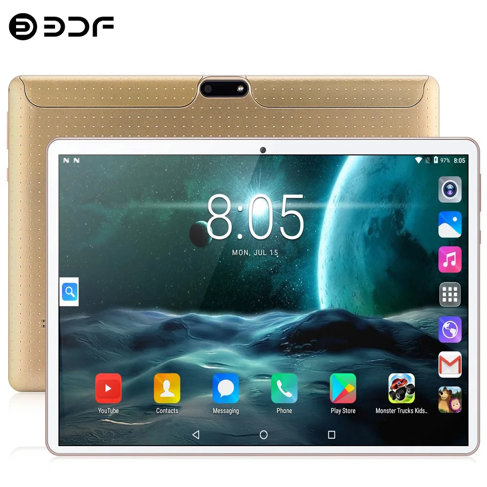 Tableta Pc de 10,1 pulgadas Original, Google, Android 7,0, 3G, llamadas telefónicas, WiFi, GPS, Bluetooth, tarjetas SIM duales, pantalla de vidrio 2.5D