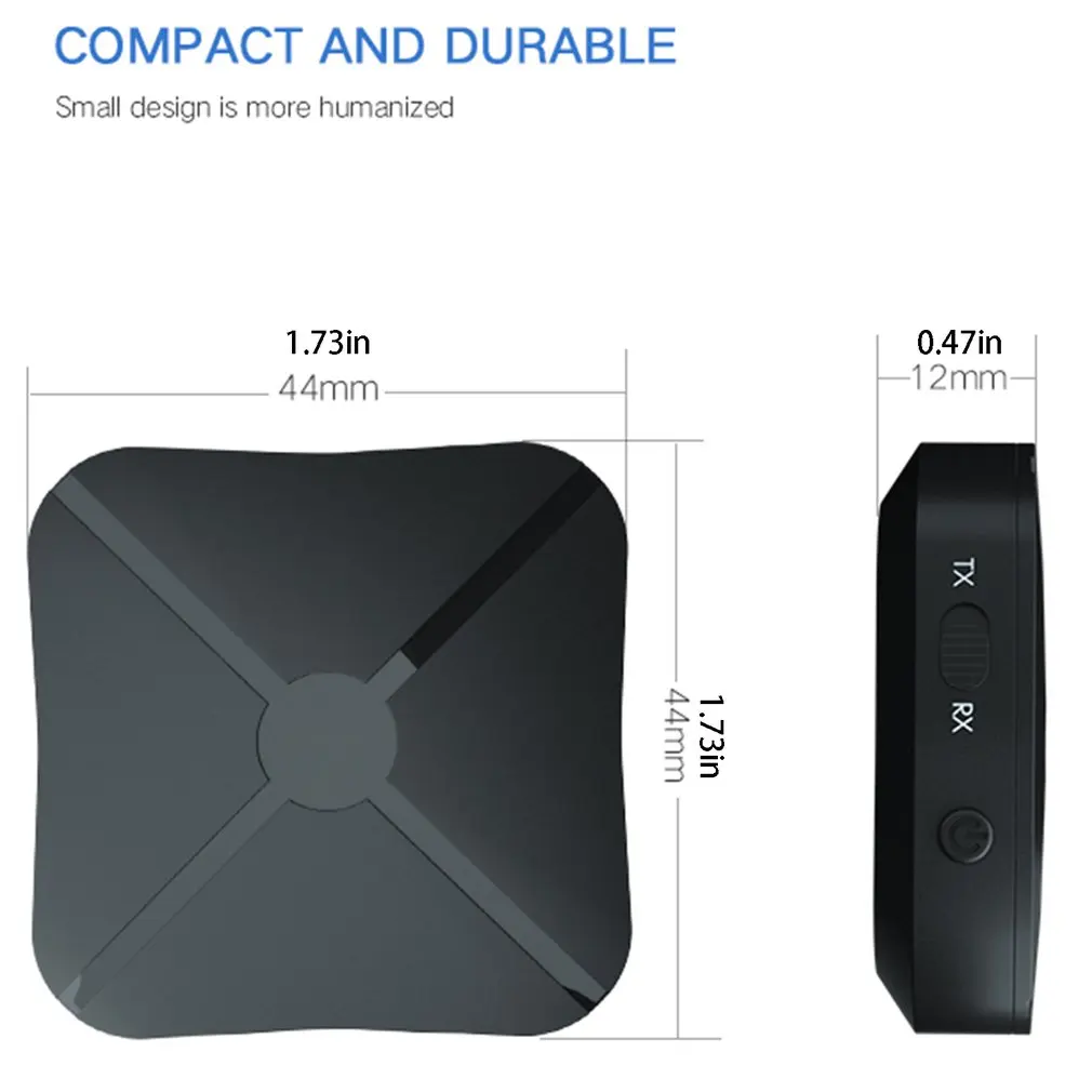 KN319 Bluetooth 5.0 Receiver Transmitter Audio Music Stereo Wireless Adapter Rca 3.5Mm Aux Jack For Speaker TV Car PC Headphones