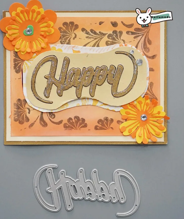 

Naifumodo Cutting Dies Metal Dies Letter and Words Die Scrapbooking Album Card Making Embossing Stencil Decor Diecuts