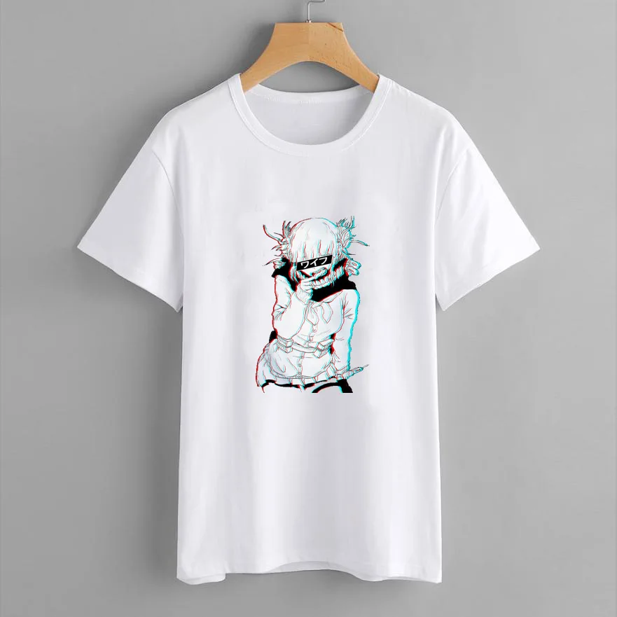 Футболка с японским аниме принтом женская летняя одежда Tumblr Мода Senpai мультфильм Harajuku графическая Повседневная футболка Femme - Цвет: 3