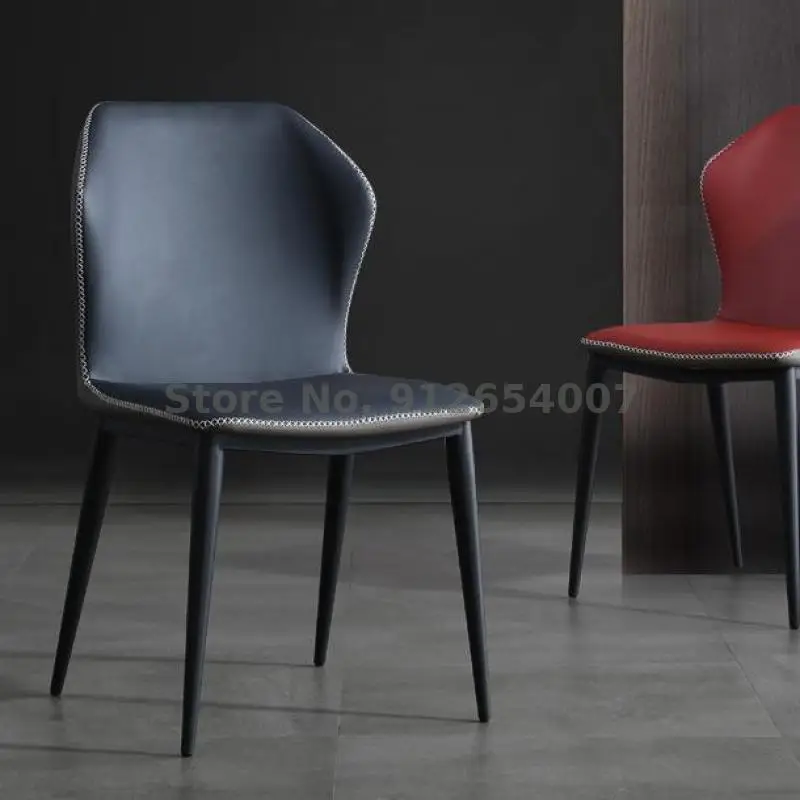 Modern Minimalist Home Dining Chair Light Luxury Net Red Makeup Wrought Iron Table And Nordic Restaurant Back | Мебель