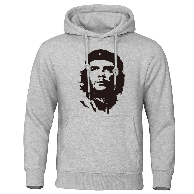 Осенне-зимние толстовки с надписью «Me's», толстовка «Che Guevara», повседневный спортивный костюм без капюшона герой Аргентины, модная одежда, уличные пуловеры - Цвет: gray 1