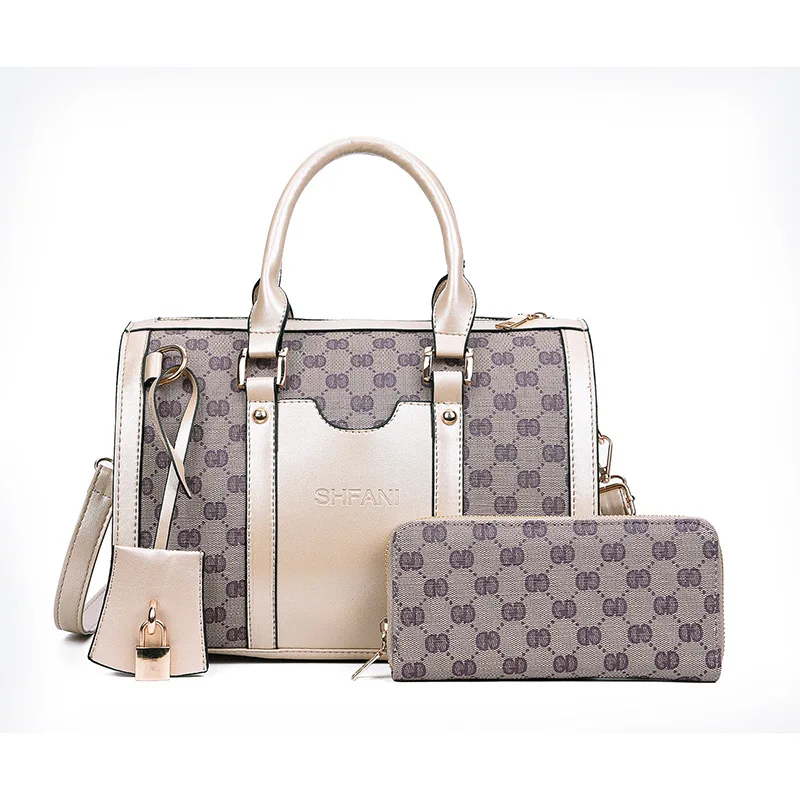 

Bag 2019 New Style Picture Printed WOMEN'S Bag Europe And America Hand Shoulder Boston Bag Send Wallet Women's Shoulder