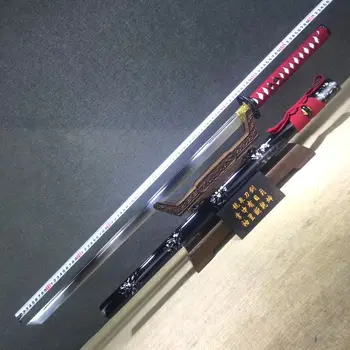 

Forged katana style Saber practise Sword Sharp straight Blade Manganese steel rapier