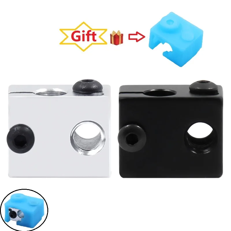 MEGA 4PCS 3D Printer V6 Heated Block 16x12x20mm for J-head Aluminum3D Part MK7 MK8 Extruder RepRap kossel prusa i3 | Компьютеры и офис