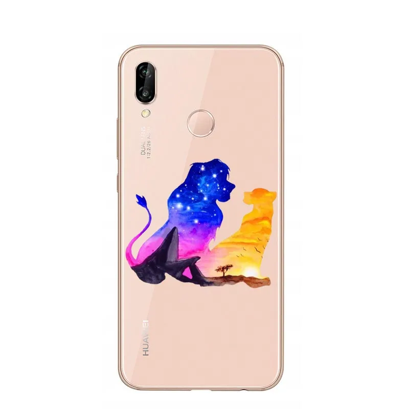 TPU Lion King Hakuna Matata Soft Phone Case Cover For Huawei Mate 10 20 Lite P30 Pro P10 Lite P8 Lite P30 Lite P20 Lite P20Pro - Цвет: TPU