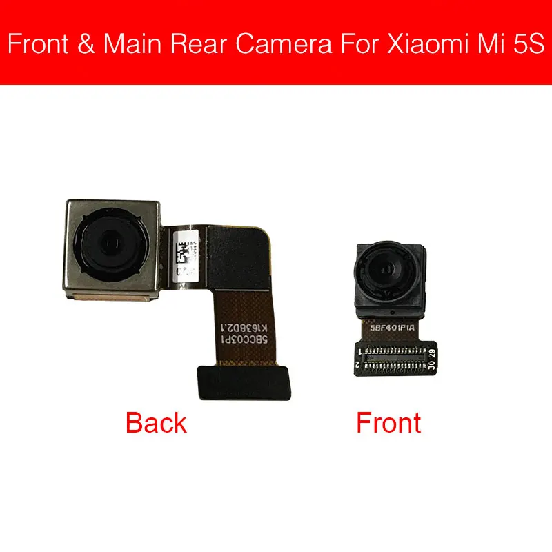 Сзади и Фронтальная камера модуль для Xiaomi Mi 5 5c 5S 5X плюс фронтальная камера Камера большая задняя основная Камера гибкий кабель для замены, ремонта Запчасти