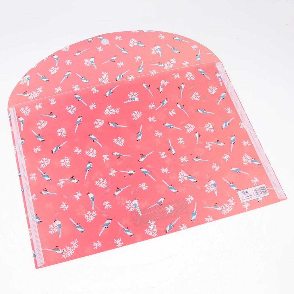 20 Pcs Beautiful Flower Plastic Envelope File Document Folder with Snap Closure for Important Papers Document, 4 Colors