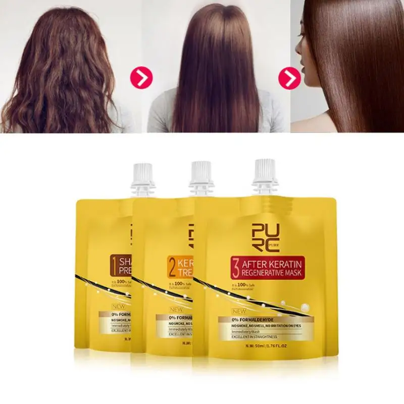 

New Technology Hair Mask Hair Keratin Treatment Set Zero Formaldehyde No Irritation No Smoke Repair And Straighten Damage Hair