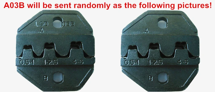 A03A and A03B crimping dies set for open barrel terminals 2