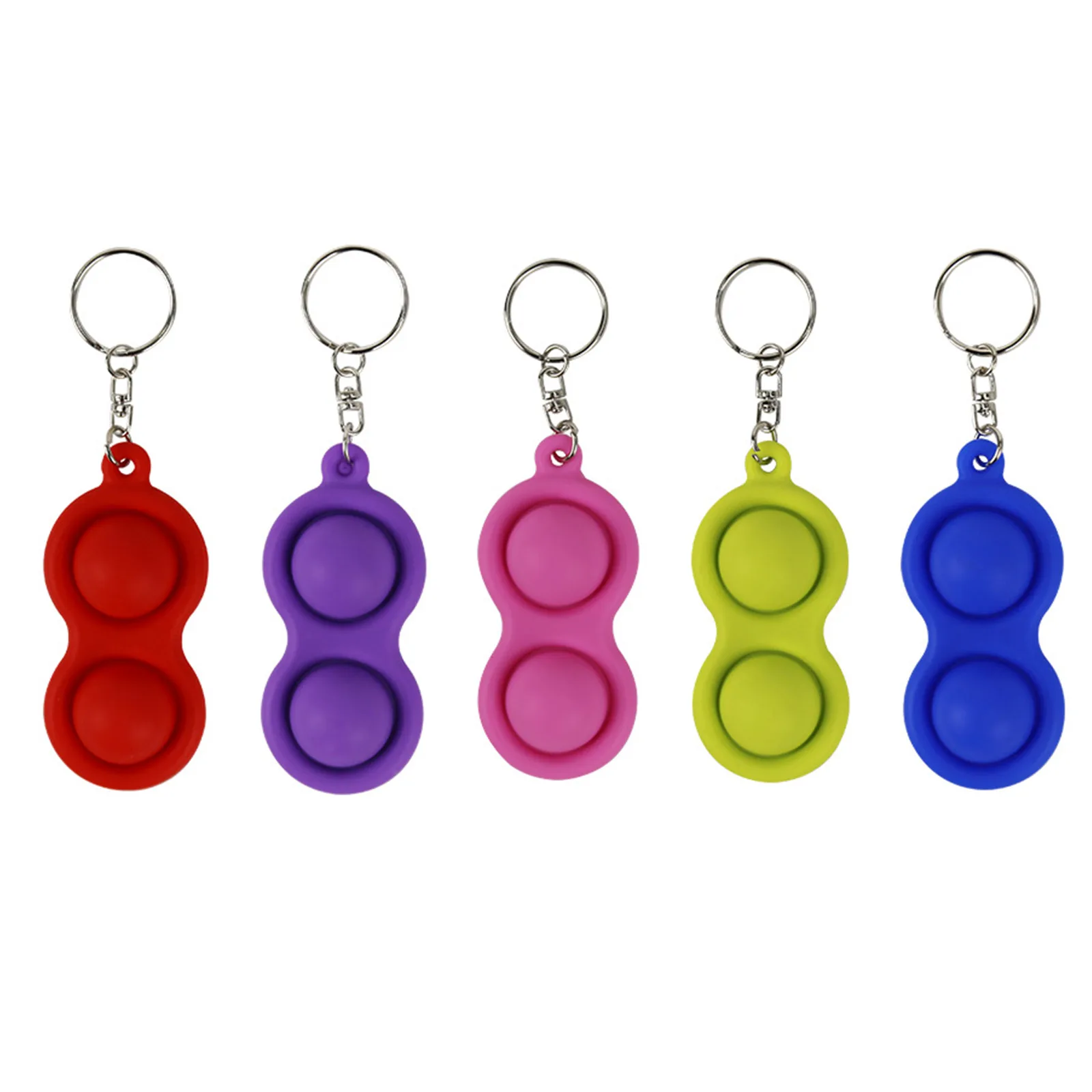 Simple Dimple Fidget juguete de alivio de estrés llavero colgante empujar burbujas autismo Necesidades Especiales juguetes para niños adultos dropshipping. Exclusivo.