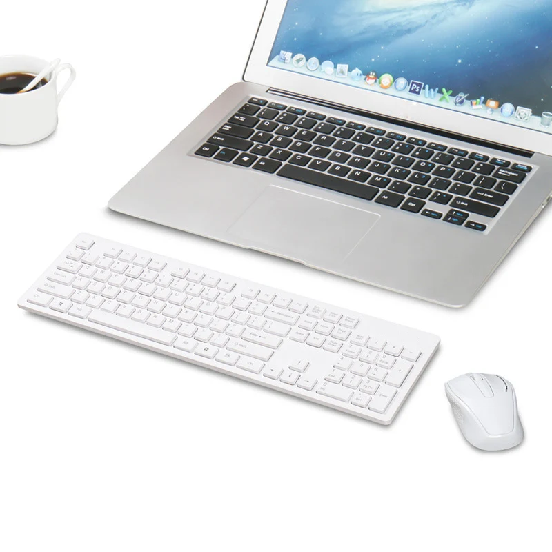 

2.4G Wireless Keyboard with Mouse Combo USB 2.0 1000DPI Mouse 104 Keys Keypad Set AS99