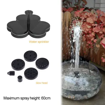

Clover Shape Solar Fountain Solar Bird Bath Fountains Pump Outdoor Water Floating Pond Fountain Pump Garden Fountain Pool