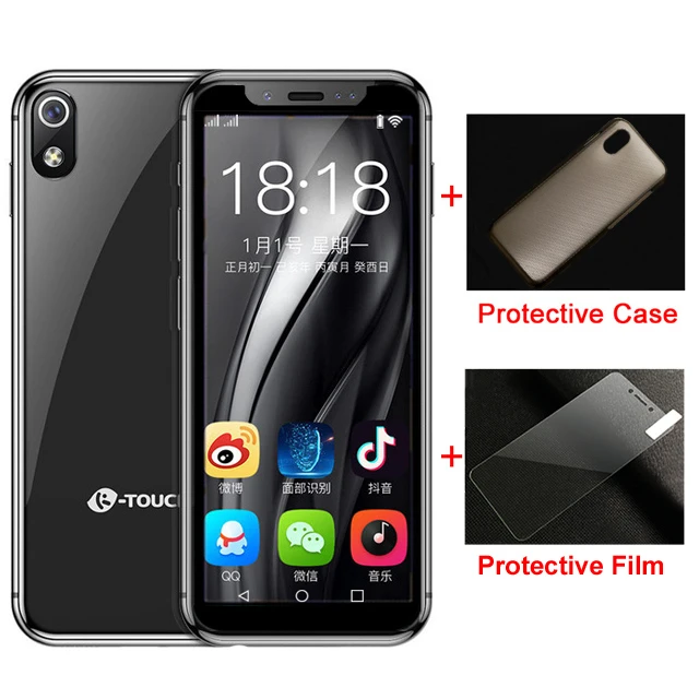 Поддержка Google Play 3," маленький мини мобильный телефон android 8,1 MTK6739 четырехъядерный 2 ГБ+ 16 Гб 64 Гб 4G смартфон с двумя sim-картами K-Touch i9 - Цвет: Black