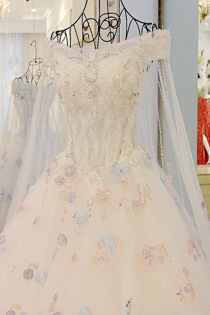 Vestido de noiva, свадебное платье с рукавами-крылышками и кристаллами, v-образный вырез, vestido de noiva com renda, бальное платье, vestido de casamento Novia