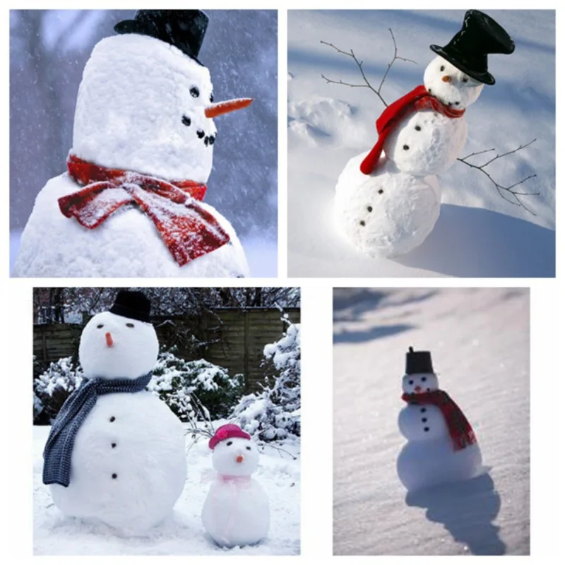

13PCS DIY Snowman Making Decorating Dressing Kit Winter Party Kids Toys Christmas Holiday Decoration Gift