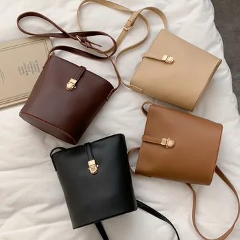 

High-quality bag foreign female bag spring new 2020 Korean version of the wild one-shoulder messenger bag ins bucket bag